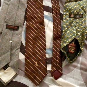 Ysl ties and Paolo Gucci tie
